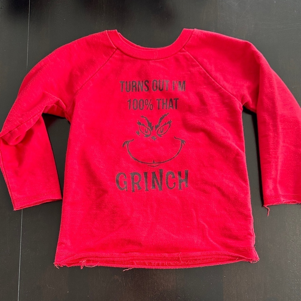 Kavio Bright Red Grinch Long Sleeve Tee